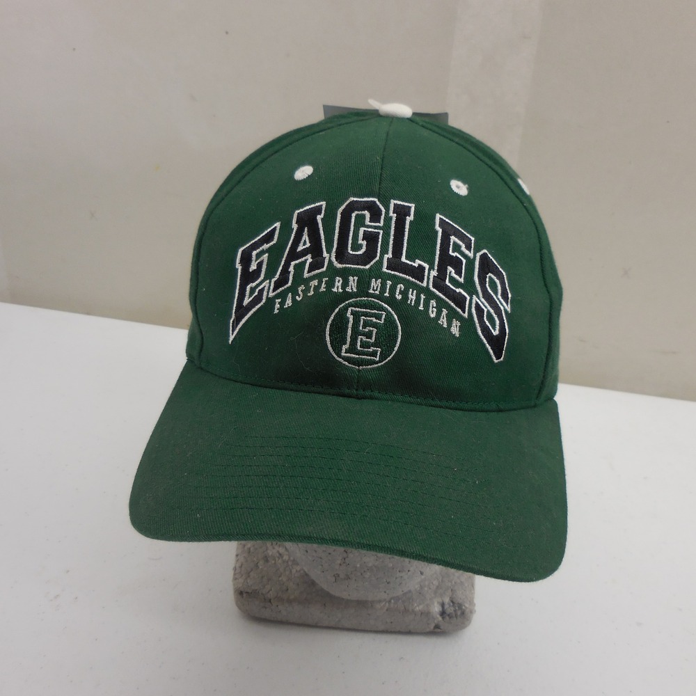 Twins Enterprise Eastern Michigan Eagles Hat Green Adjustable Collegiate VTG NEW
